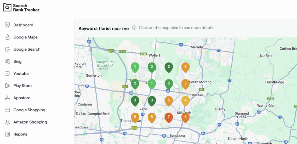 local rank tracker with hyperlocal tracking